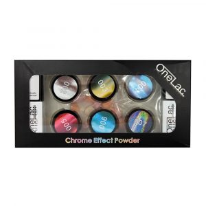 Kit effet chromé One Lac Top Base Argent Or Rouge Bleu Holographique Blanc nacré